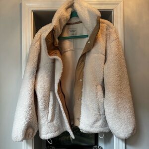 Abercrombie & Fitch Cream Teddy Jacket